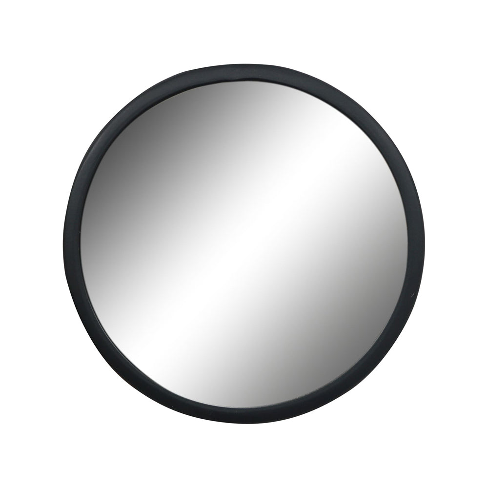 Wall Mirror With Metal Frame, Medium - Black