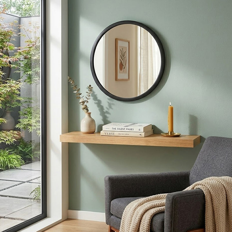 Black Decorative Hook Mirror