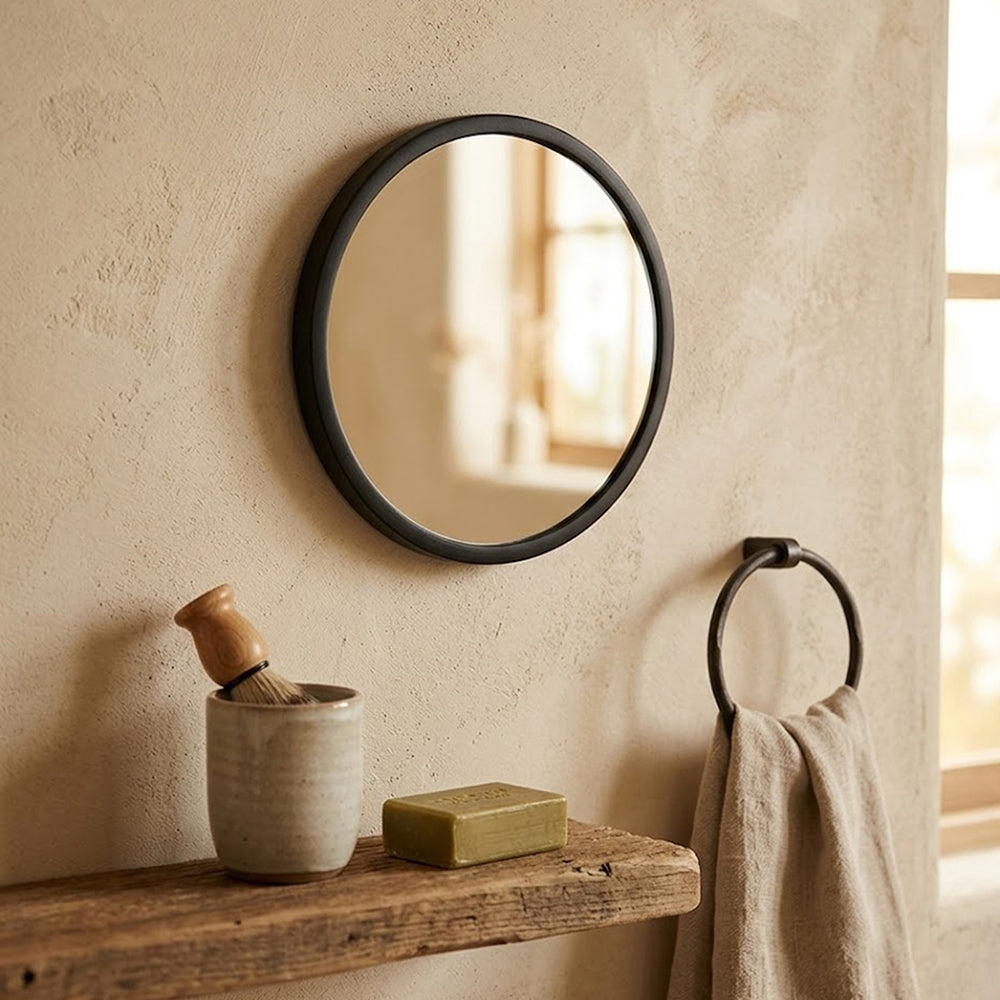 Black Decorative Hook Mirror