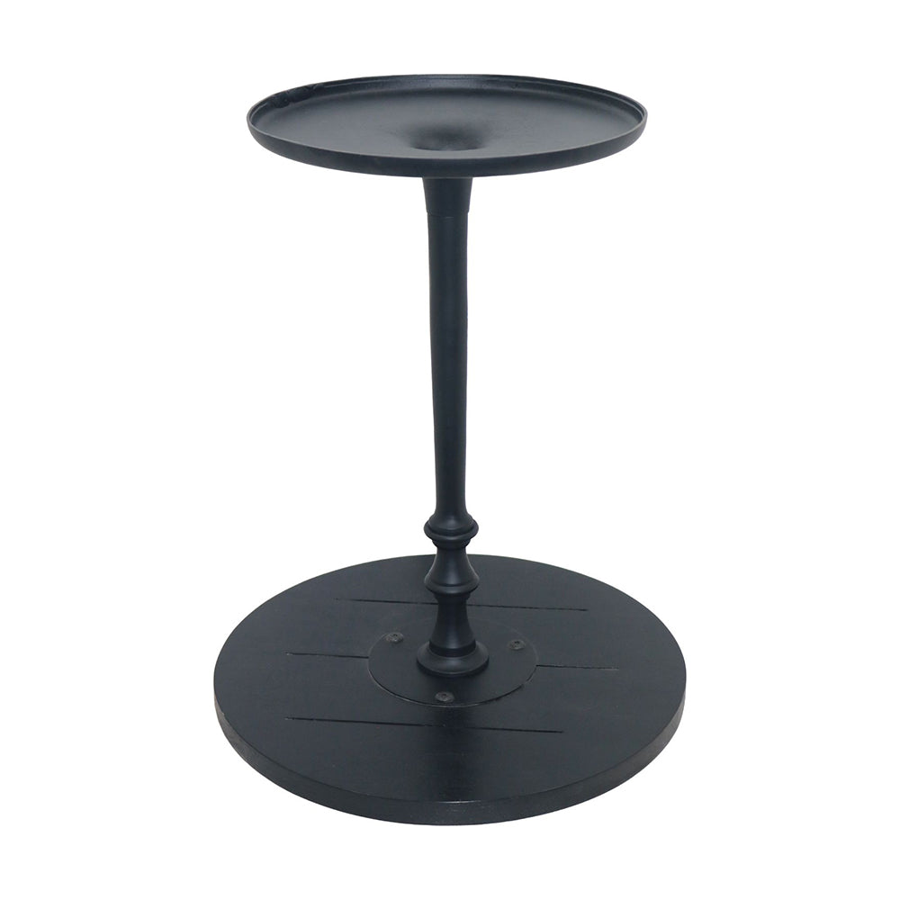 Timber Metal Side Table - Black