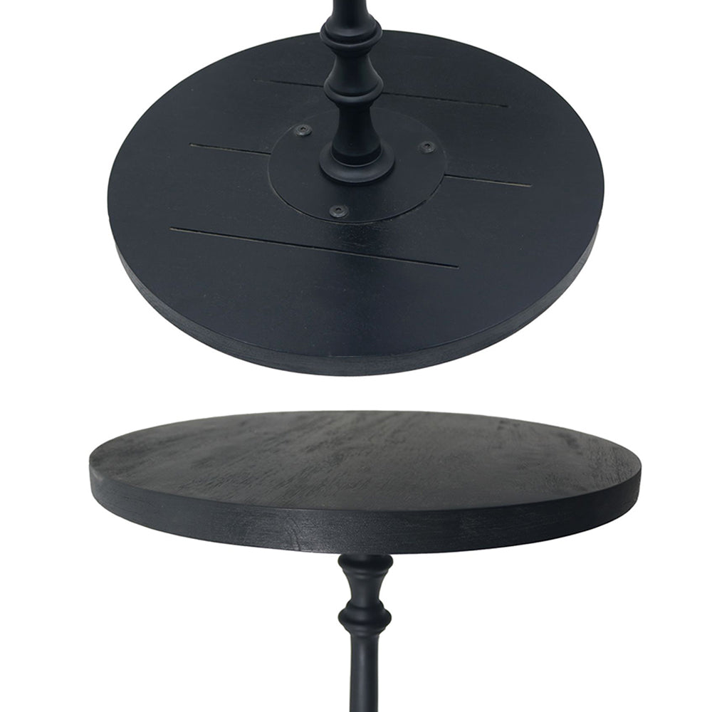 Wooden & Metal Side Table For Living Room, Bedroom, Kitchen, Home, Balcony And Office