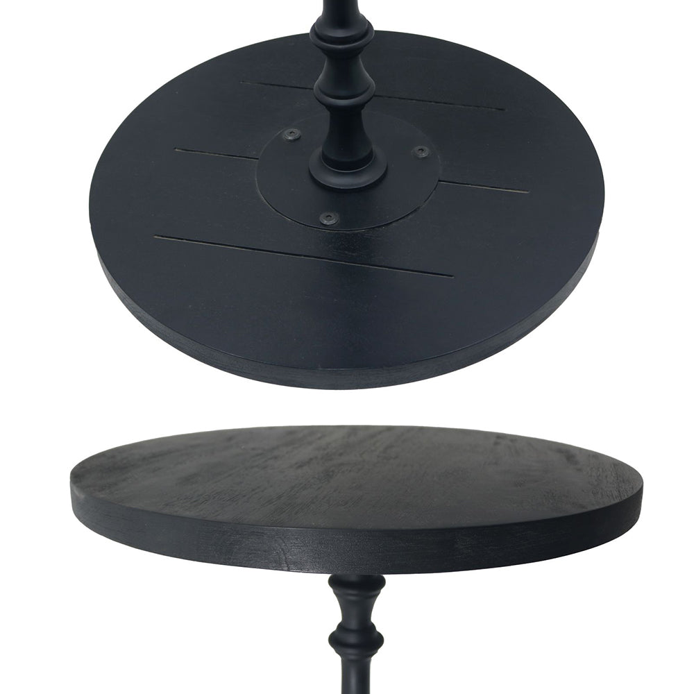 Timber Metal Side Table - Black