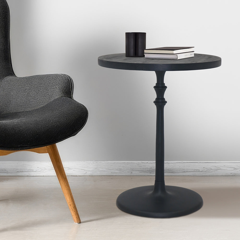 Wooden & Metal Side Table For Living Room, Bedroom, Kitchen, Home, Balcony And Office