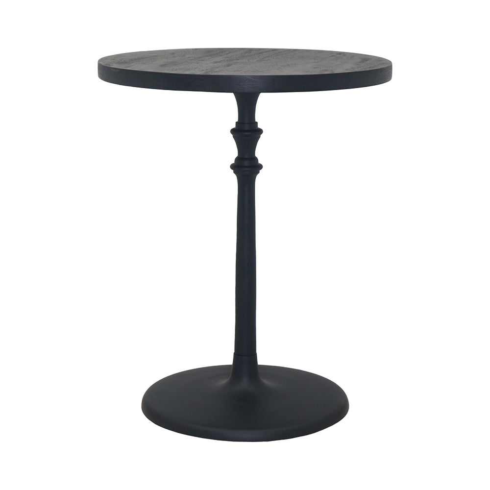Timber Metal Side Table - Black