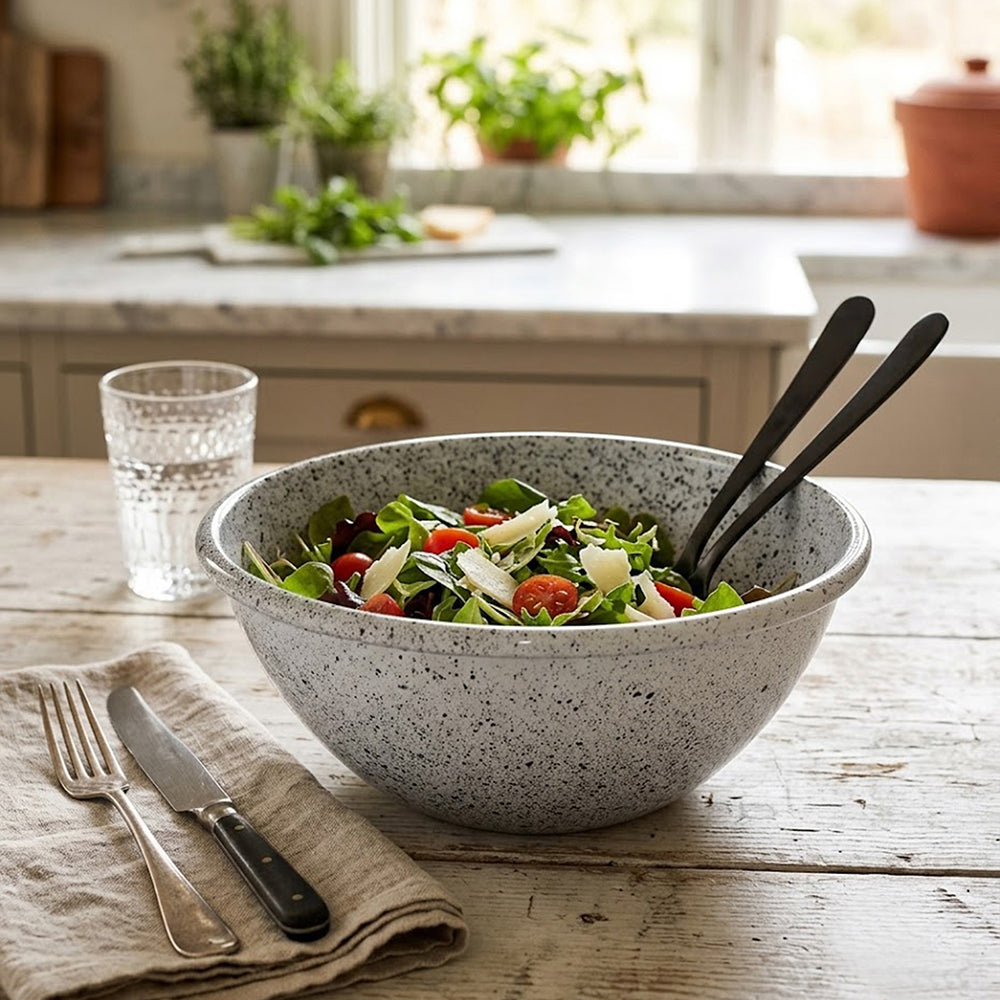 Elix Metal Serving Bowl - White