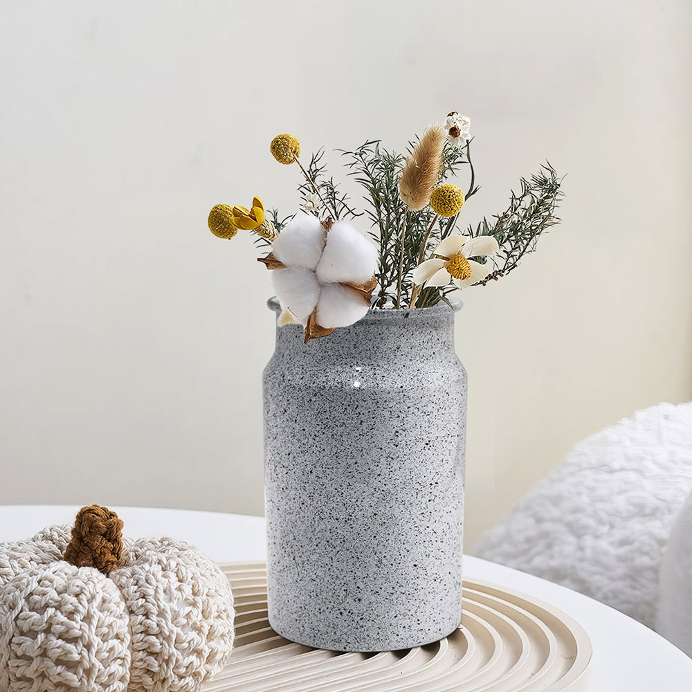 Iron Metal Speckle Finish Flower vase for Home Décor