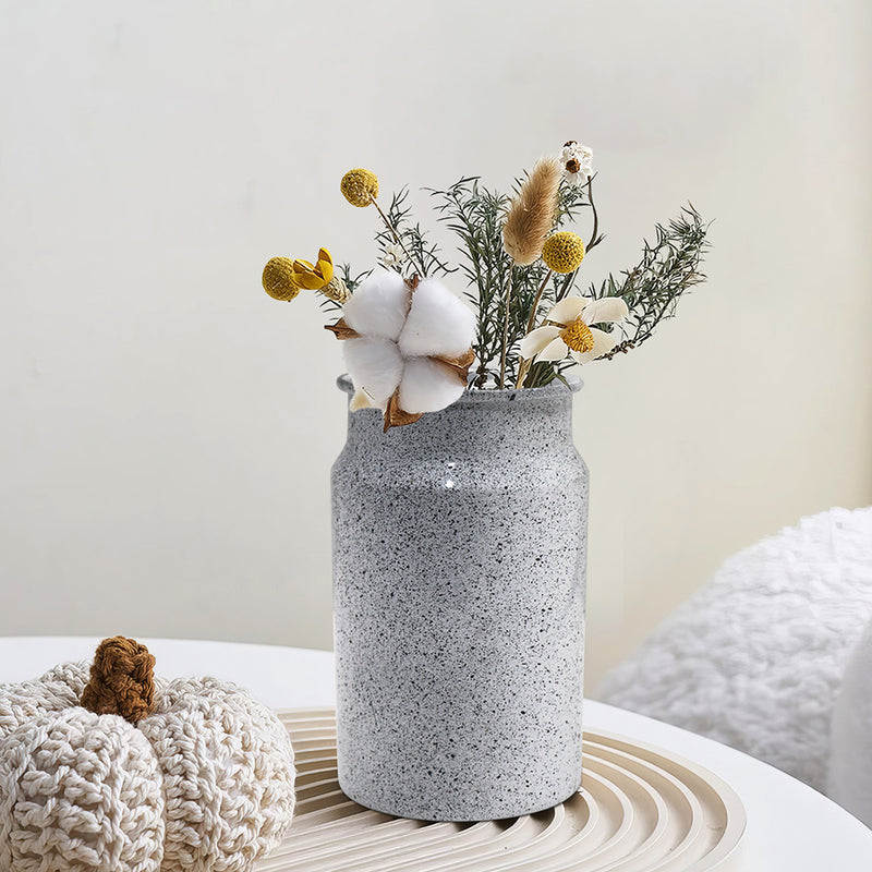 Iron Metal Speckle Finish Flower vase for Home Décor