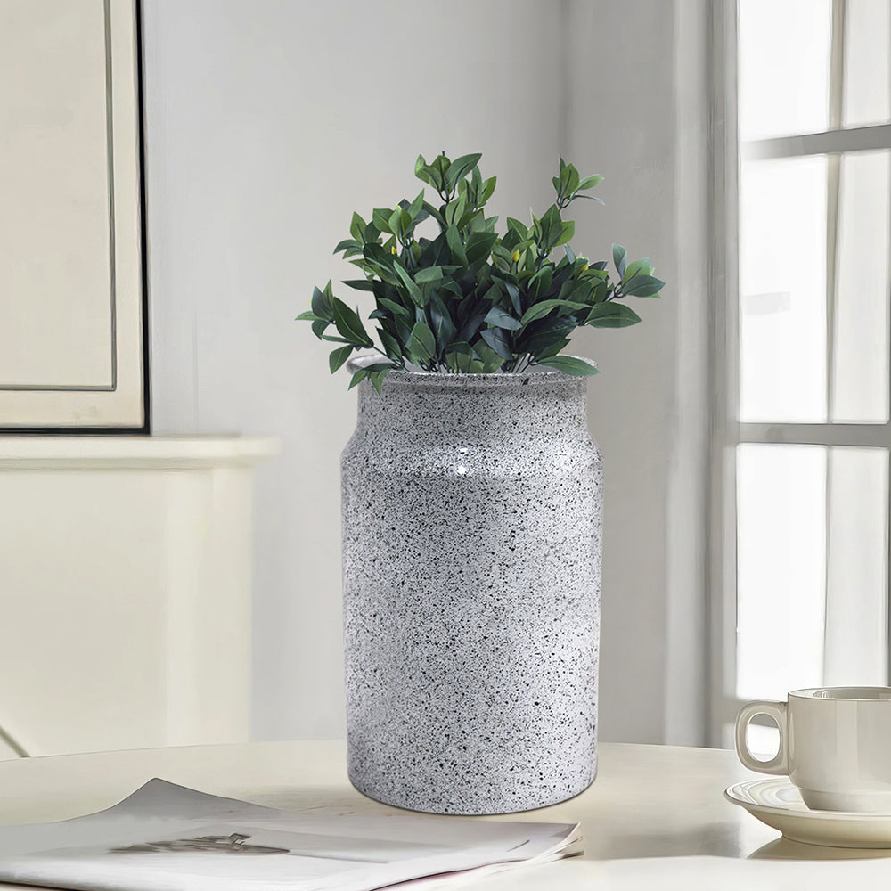 Iron Metal Speckle Finish Flower vase for Home Décor
