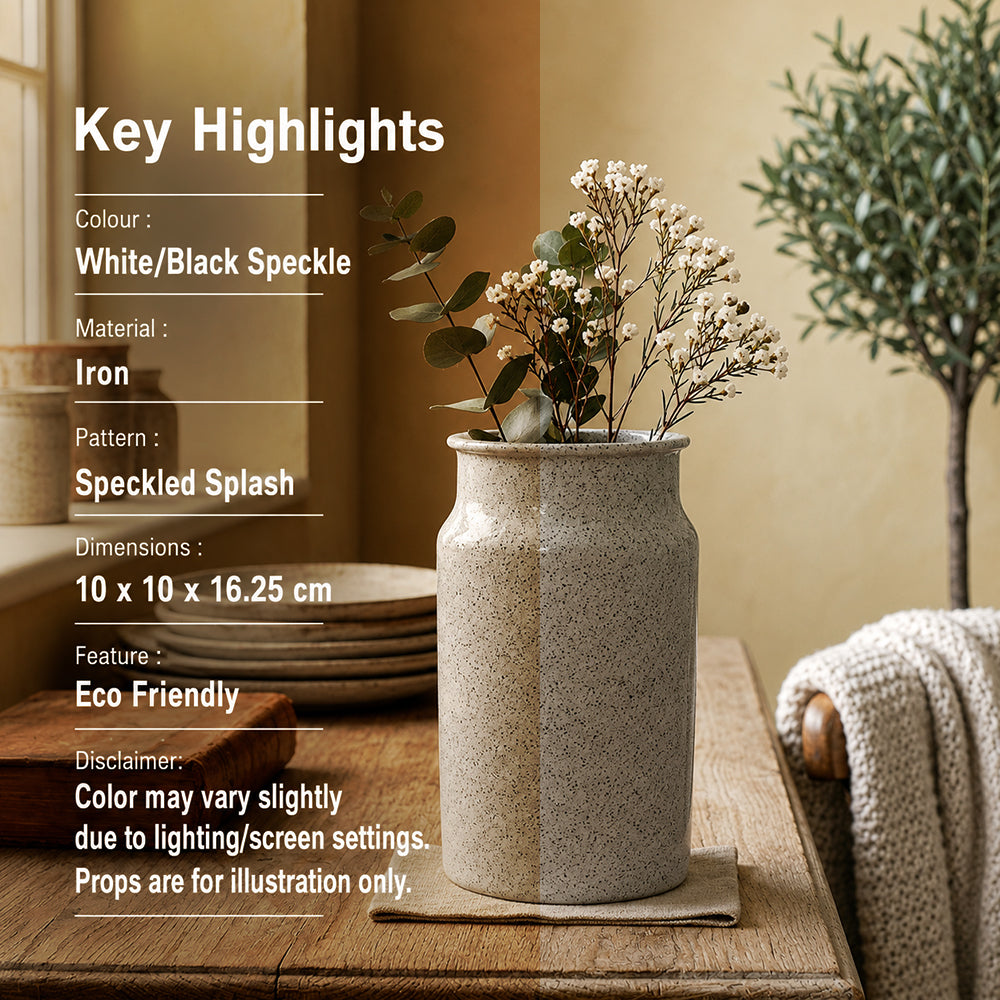 Metal Vase, Large - White