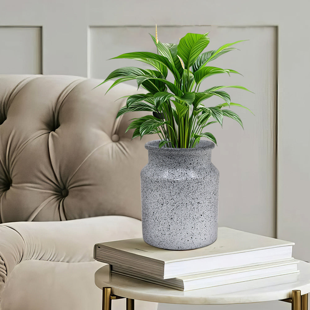 Iron Metal Speckle Finish Flower vase for Home Décor