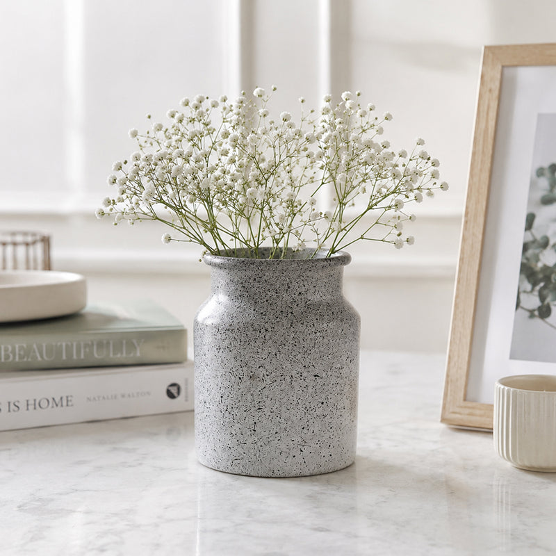 Metal Vase, Large - White