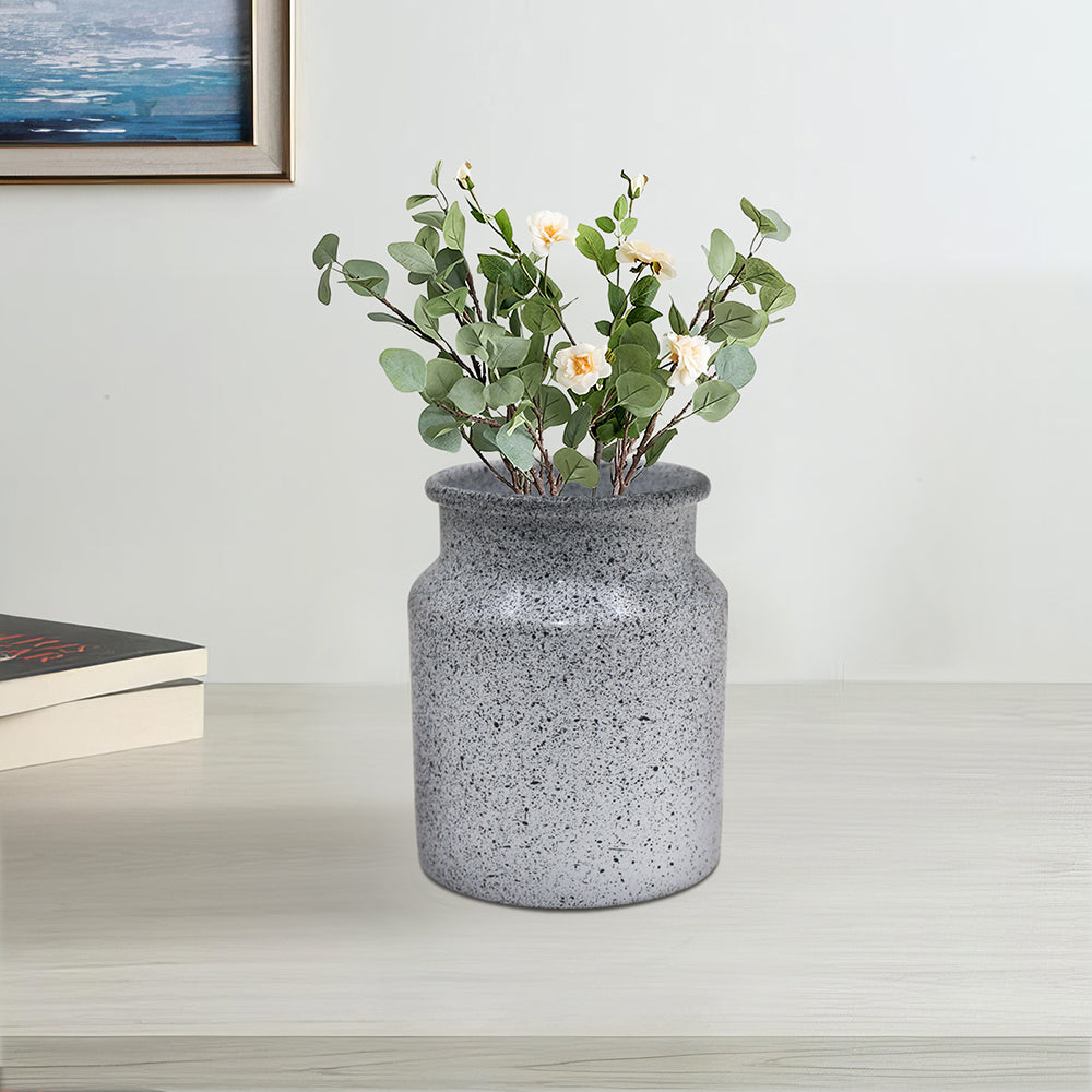Iron Metal Speckle Finish Flower vase for Home Décor