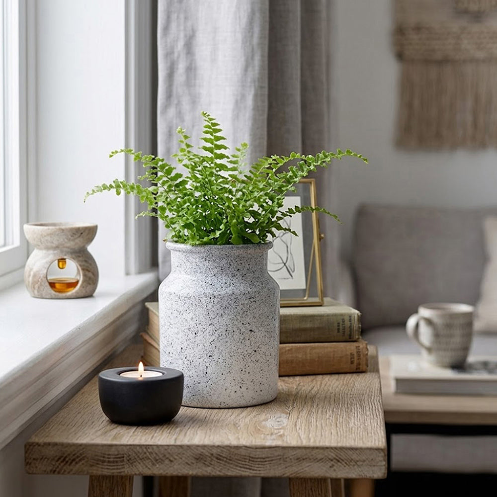 Metal Vase, Large - White