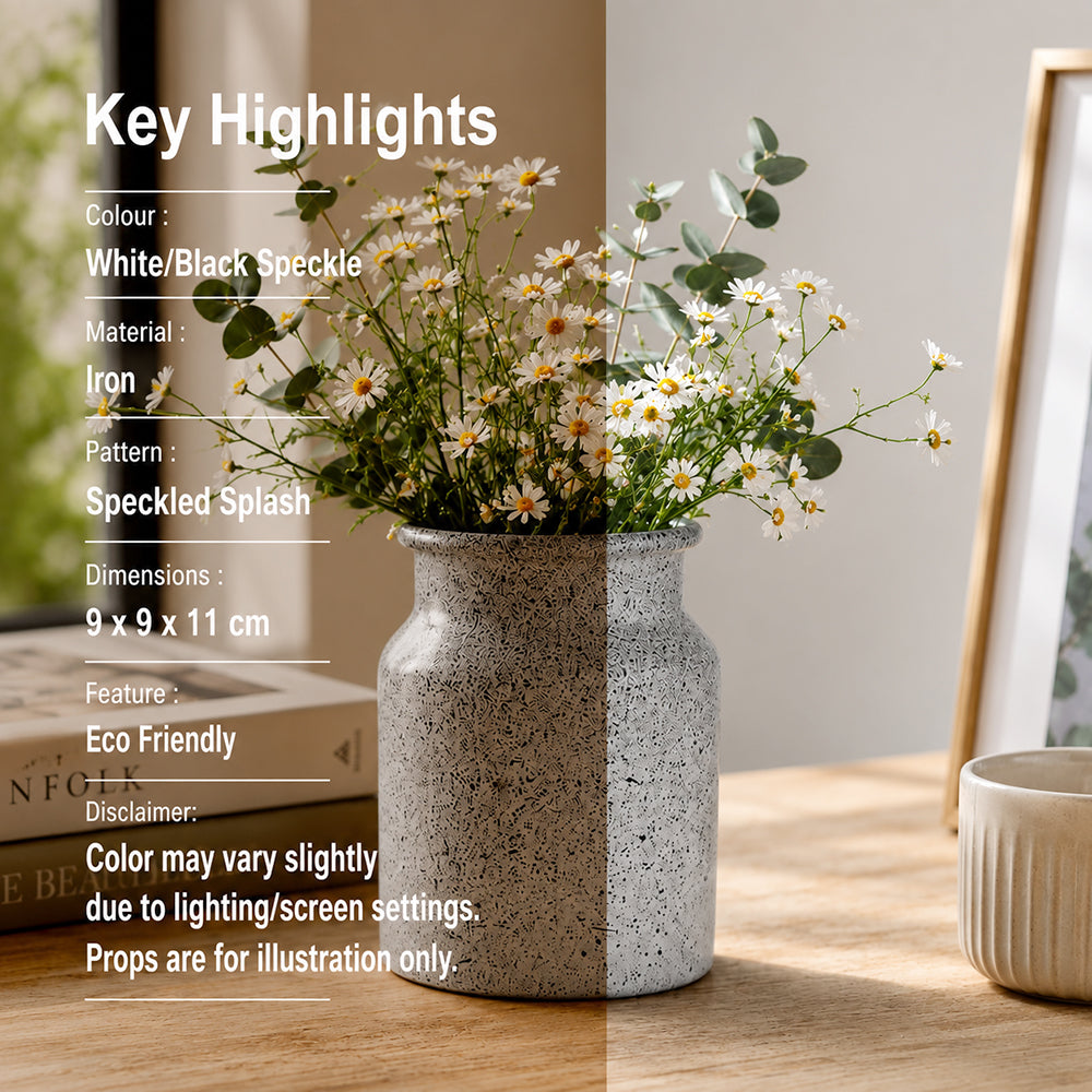 Metal Vase, Large - White