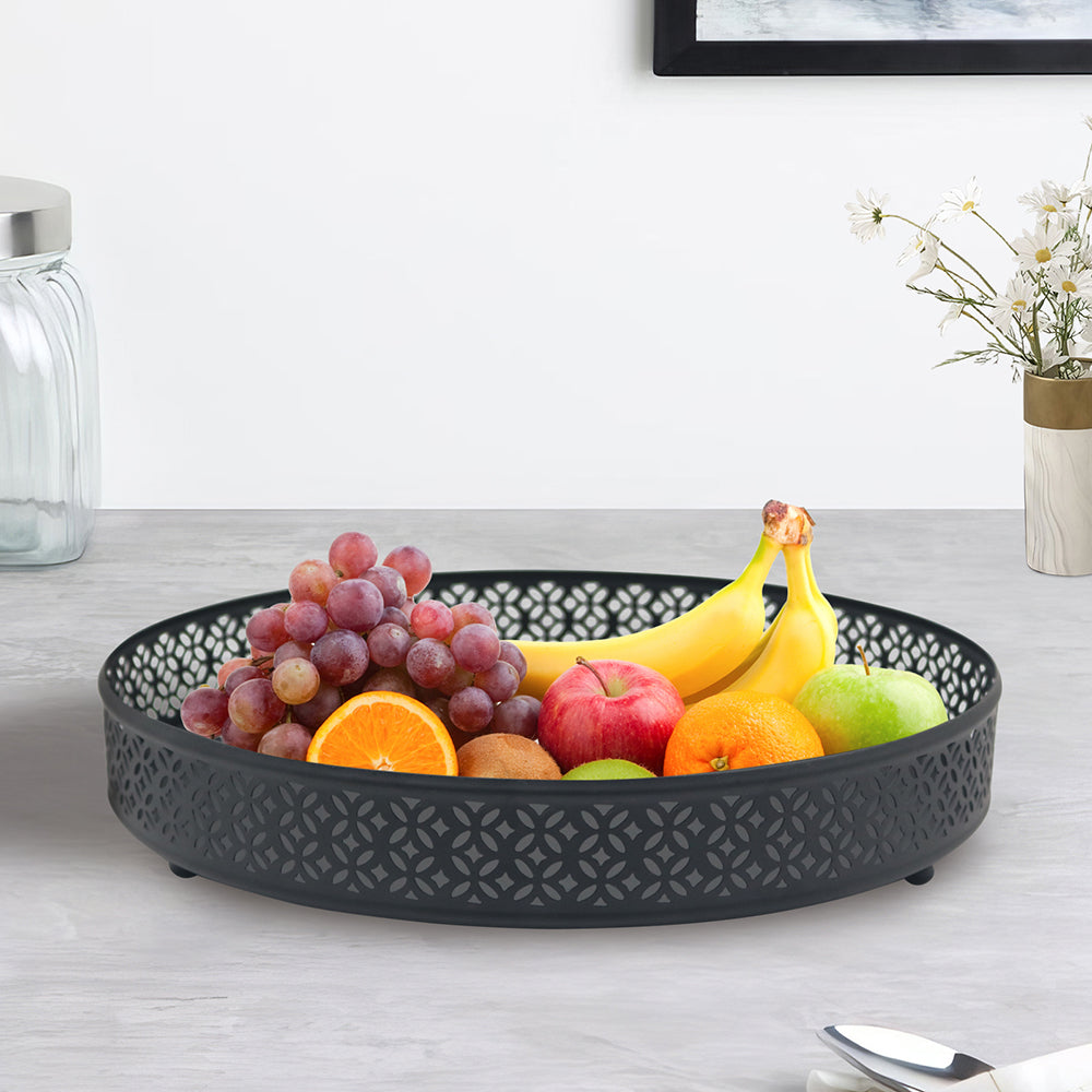 Metal Serving Tray With Handle For Parties & Occasions