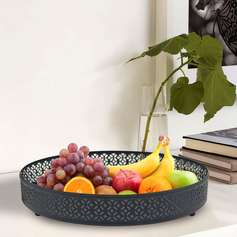 Metal Serving Tray With Handle For Parties & Occasions