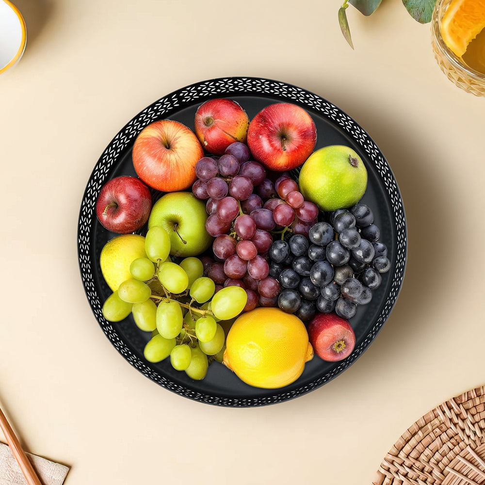 Metal Serving Tray With Handle For Parties & Occasions