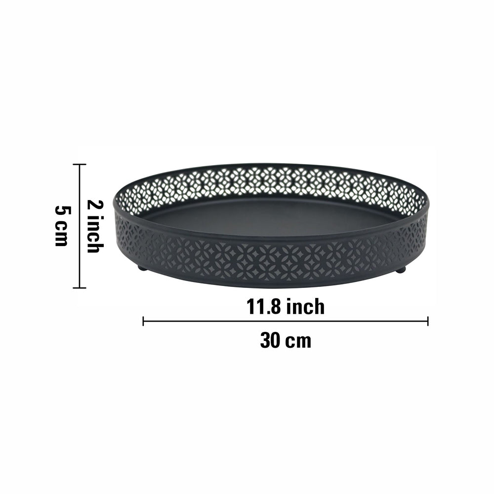 Fana Metal Serving Tray - Black