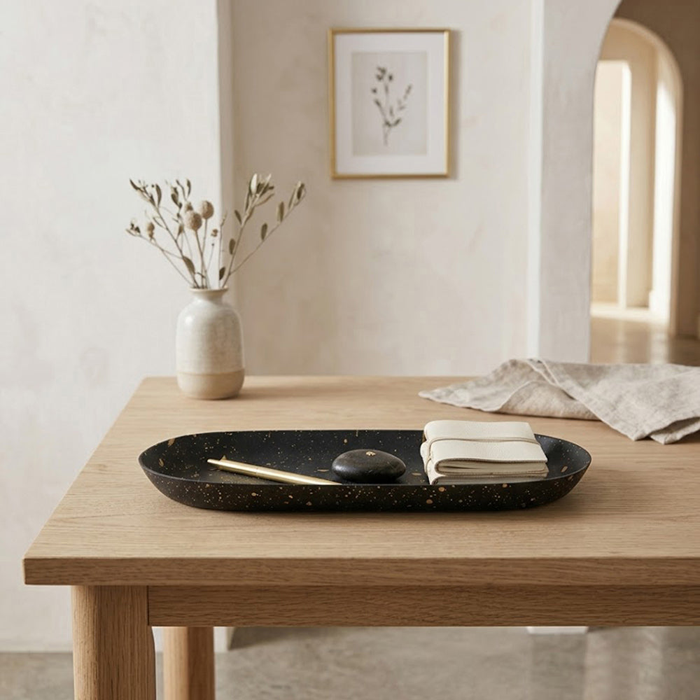 Luma Metal Serving Tray - Black