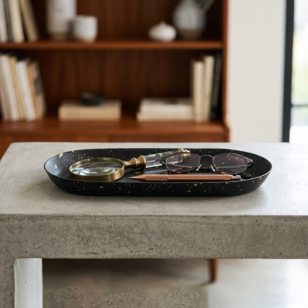 Luma Metal Serving Tray - Black