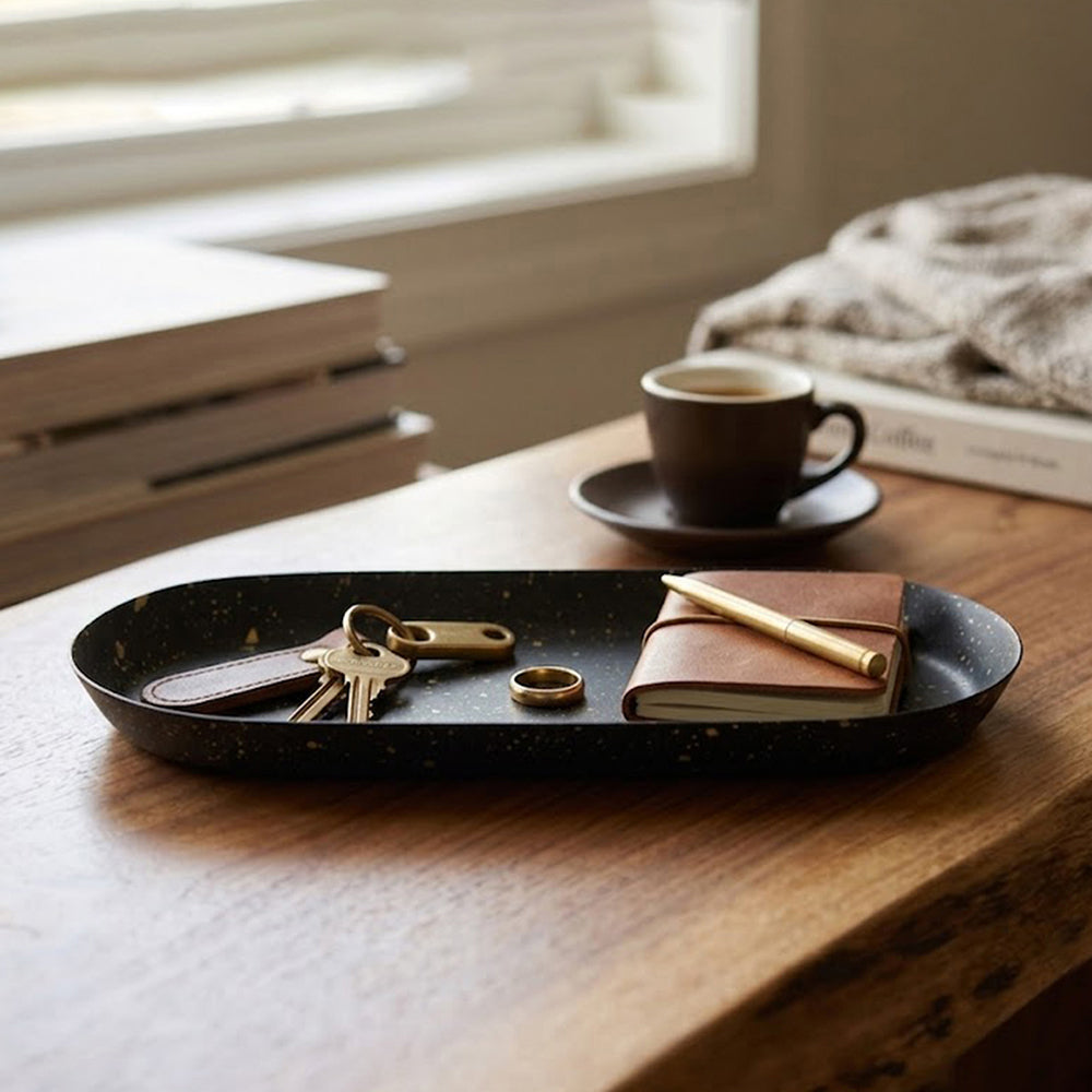 Luma Metal Serving Tray - Black