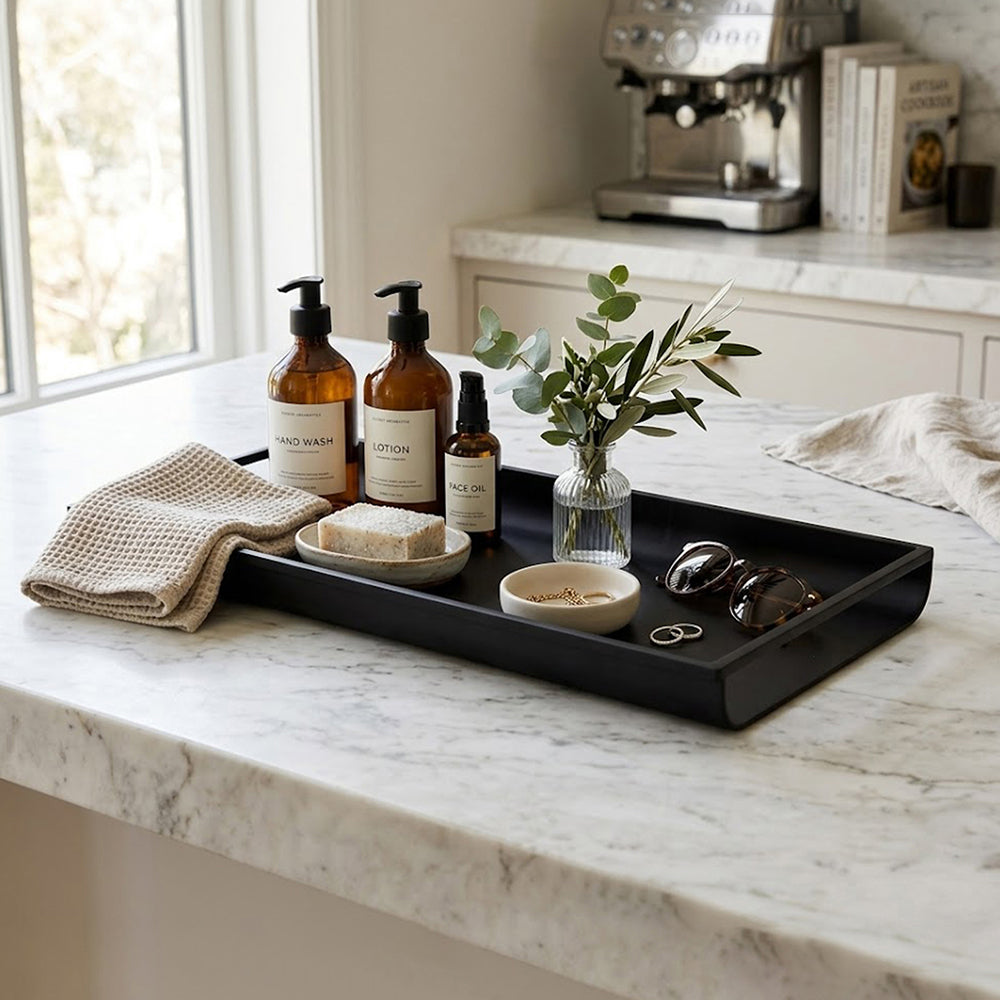 Cylix Metal Serving Tray - Black