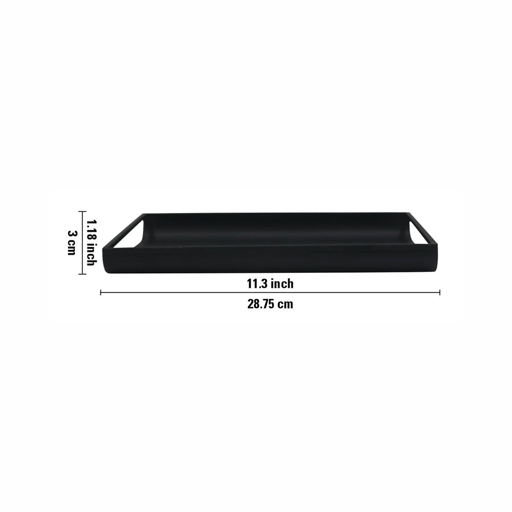 Cylix Metal Serving Tray - Black