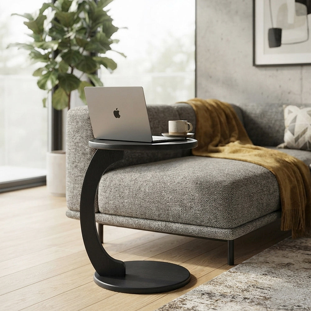 Elff Wooden Laptop Table - Black