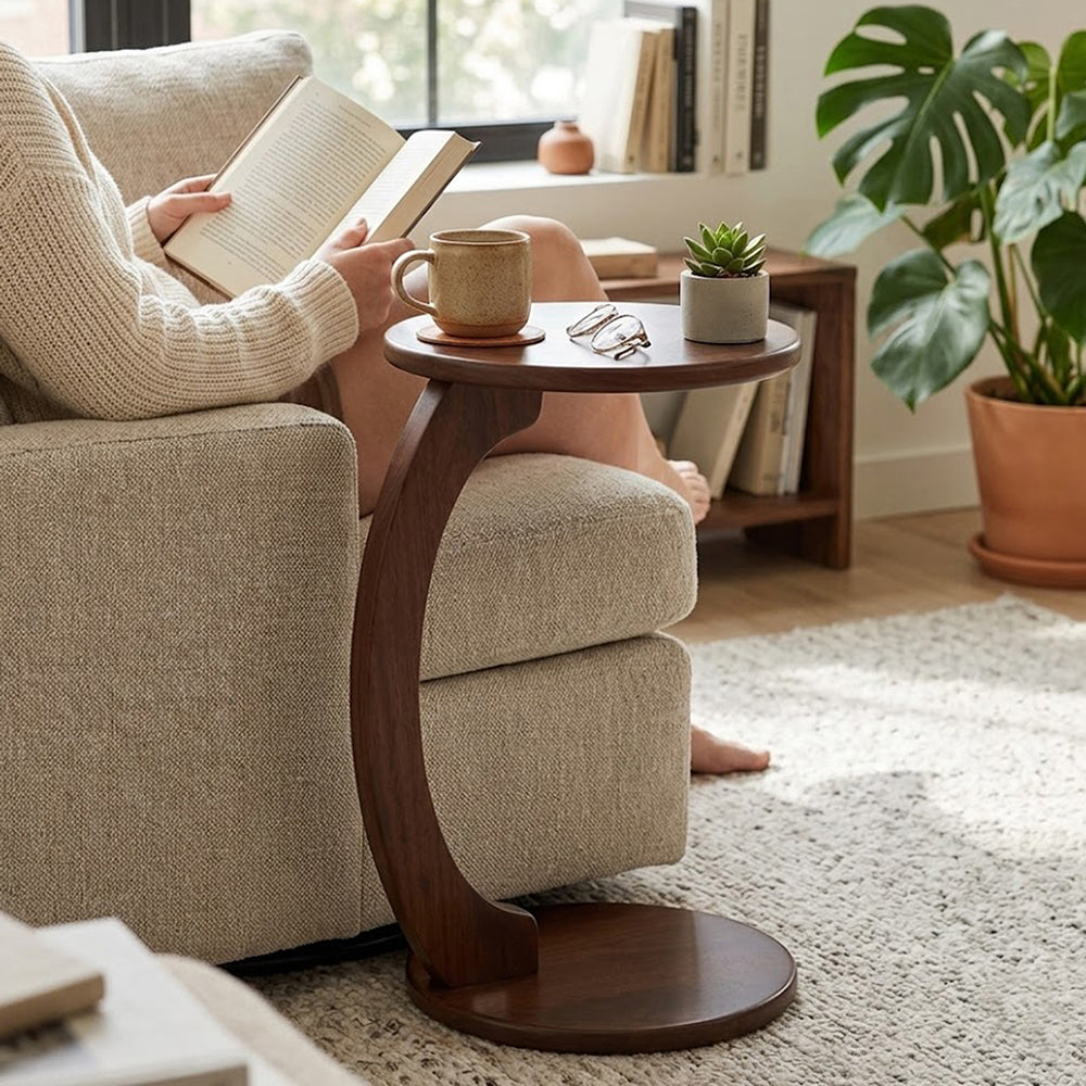 Elff Wooden Laptop Table - Walnut