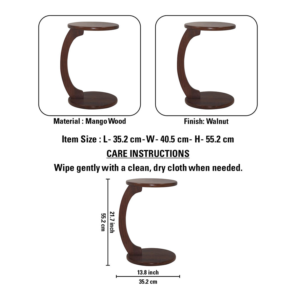 Wooden Mango C Laptop Table / Side Table