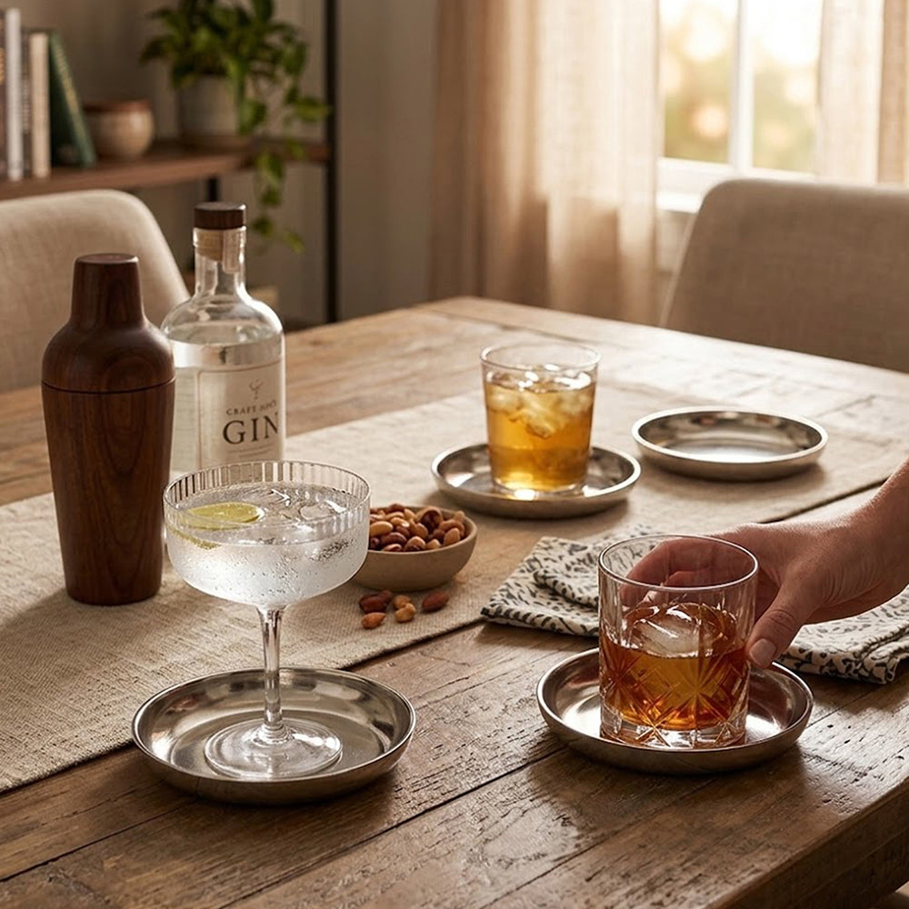 Metal Coaster, Set Of 4 - Silver