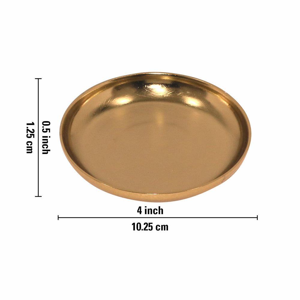 Iron Set of 6 Silver Metal Round Coasters