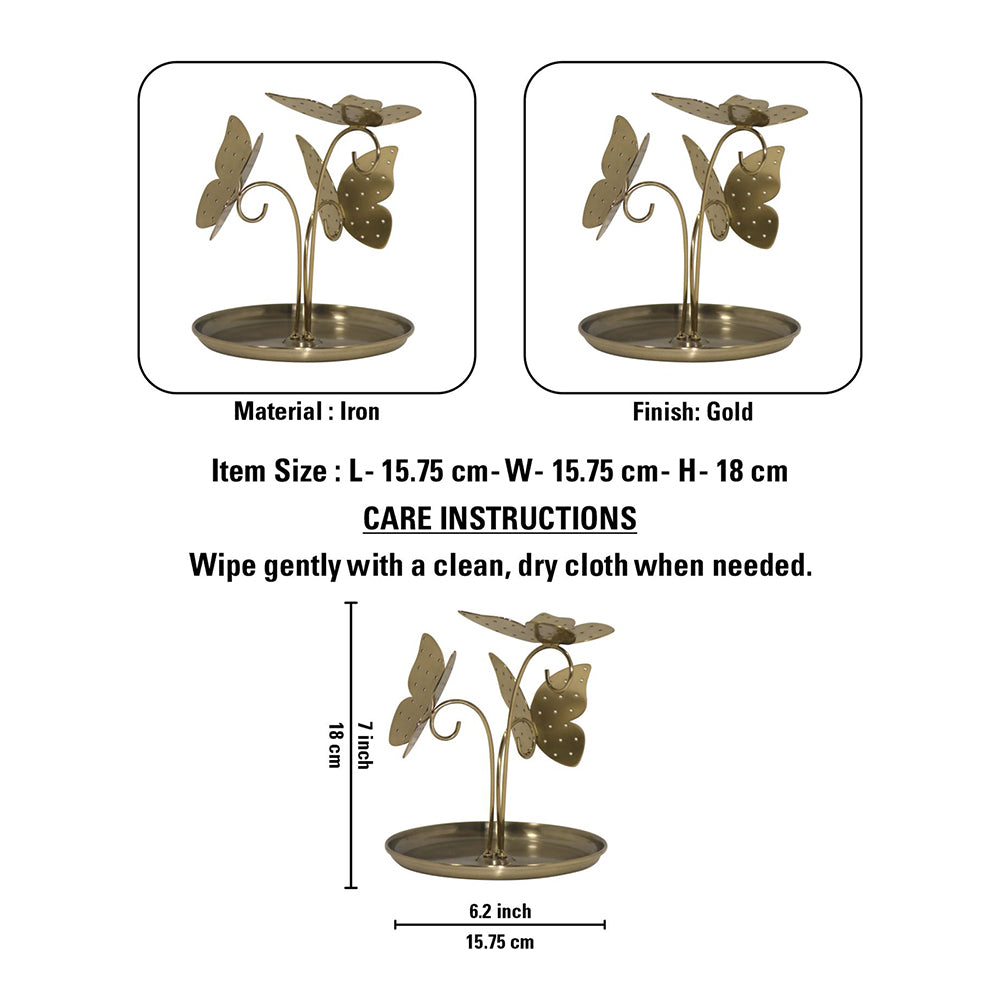 Decorative Metal Trinket Jewellery Stand For Living Room Pack Of One