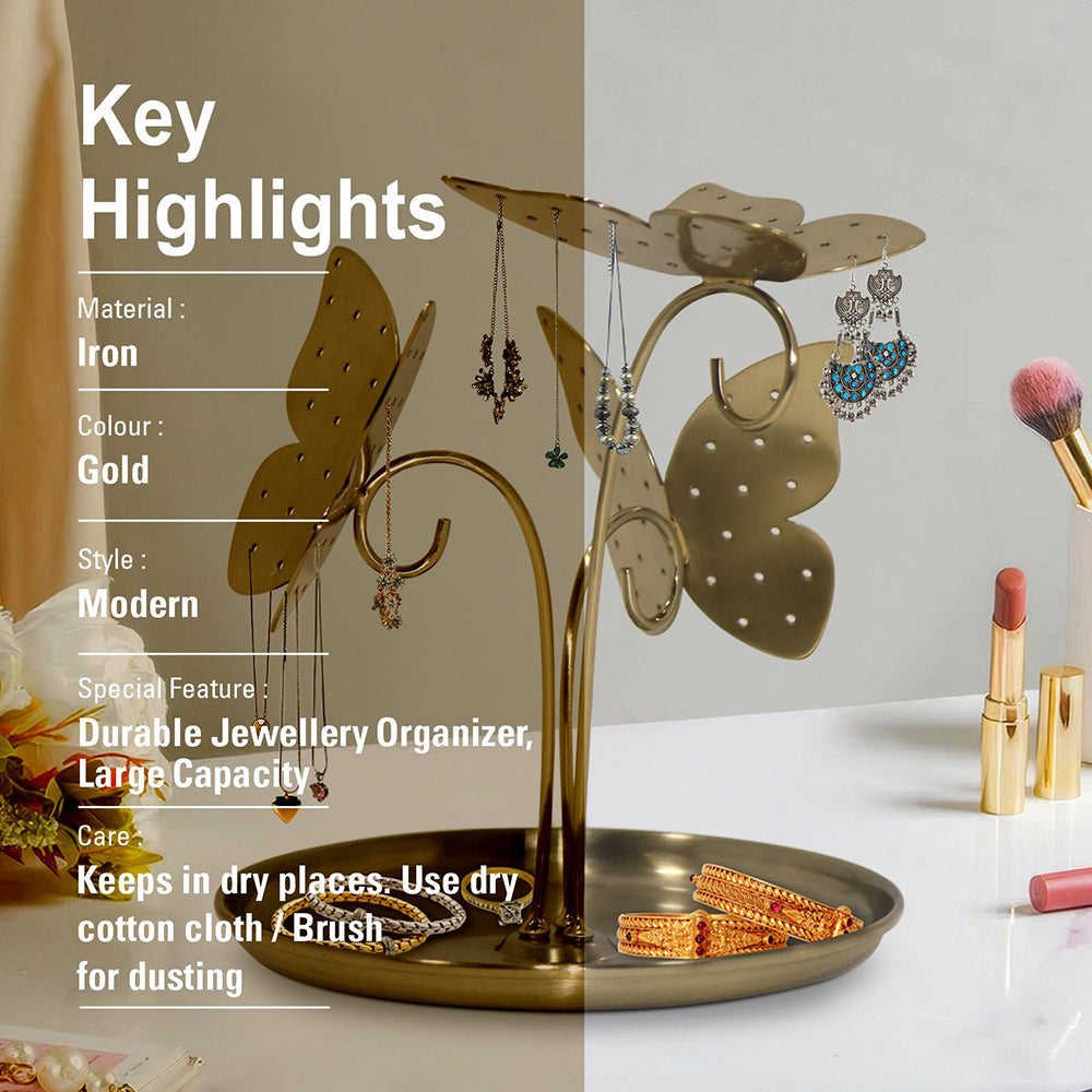 Decorative Metal Trinket Jewellery Stand For Living Room Pack Of One