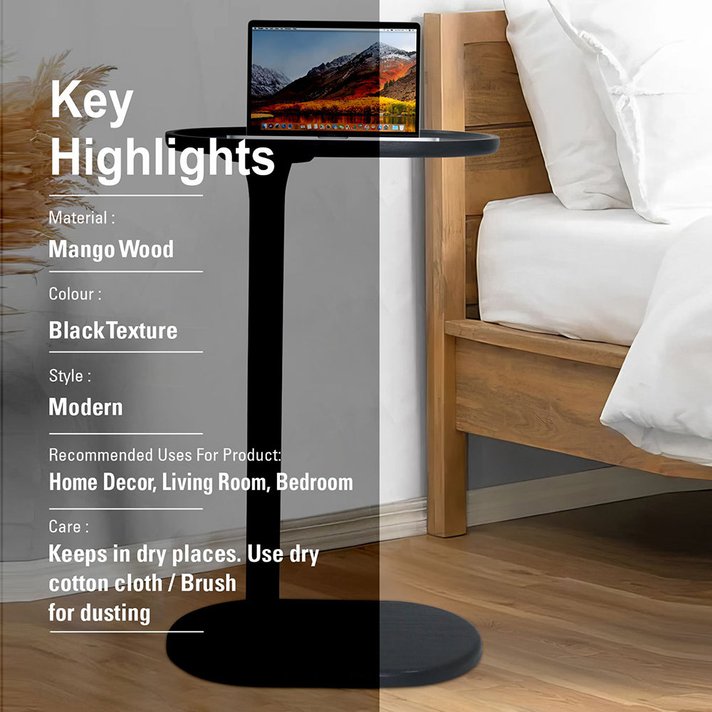 Wooden Mango Laptop Table / Side Table For Office , Living Room