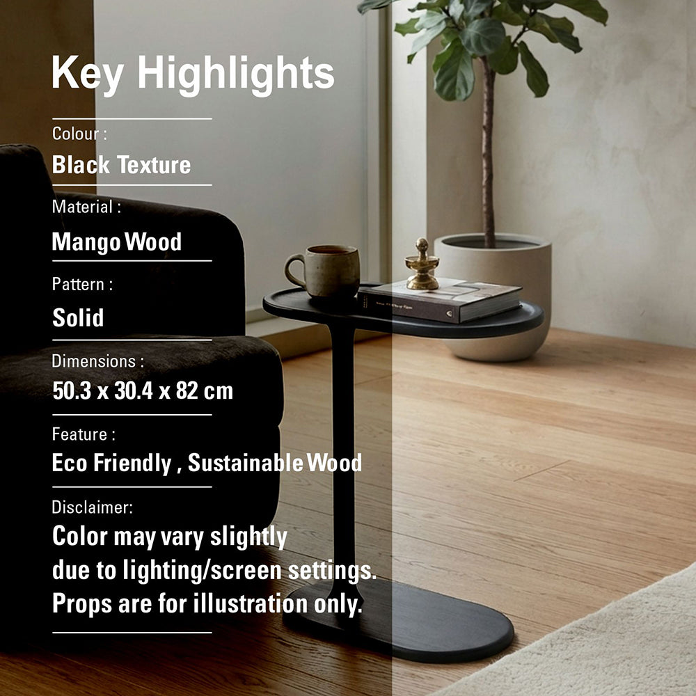 Elan Wooden Laptop Table - Black
