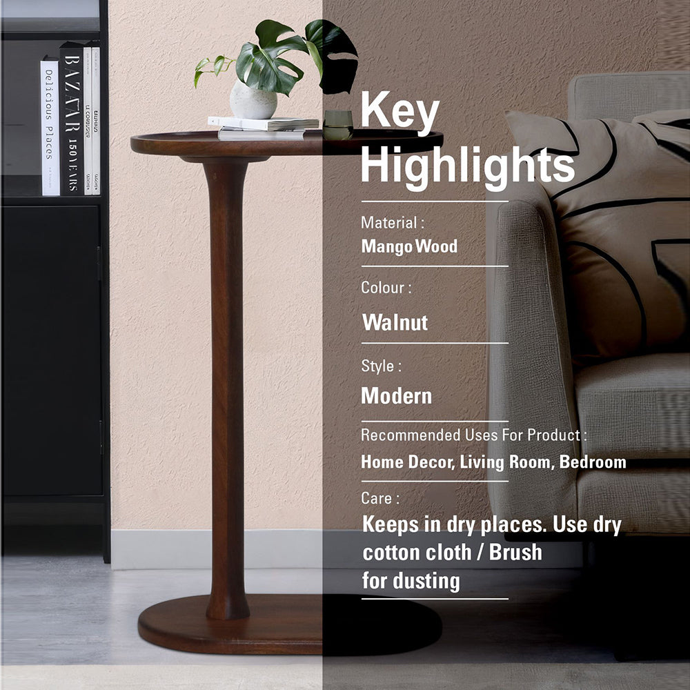 Wooden Mango Laptop Table / Side Table For Office , Living Room
