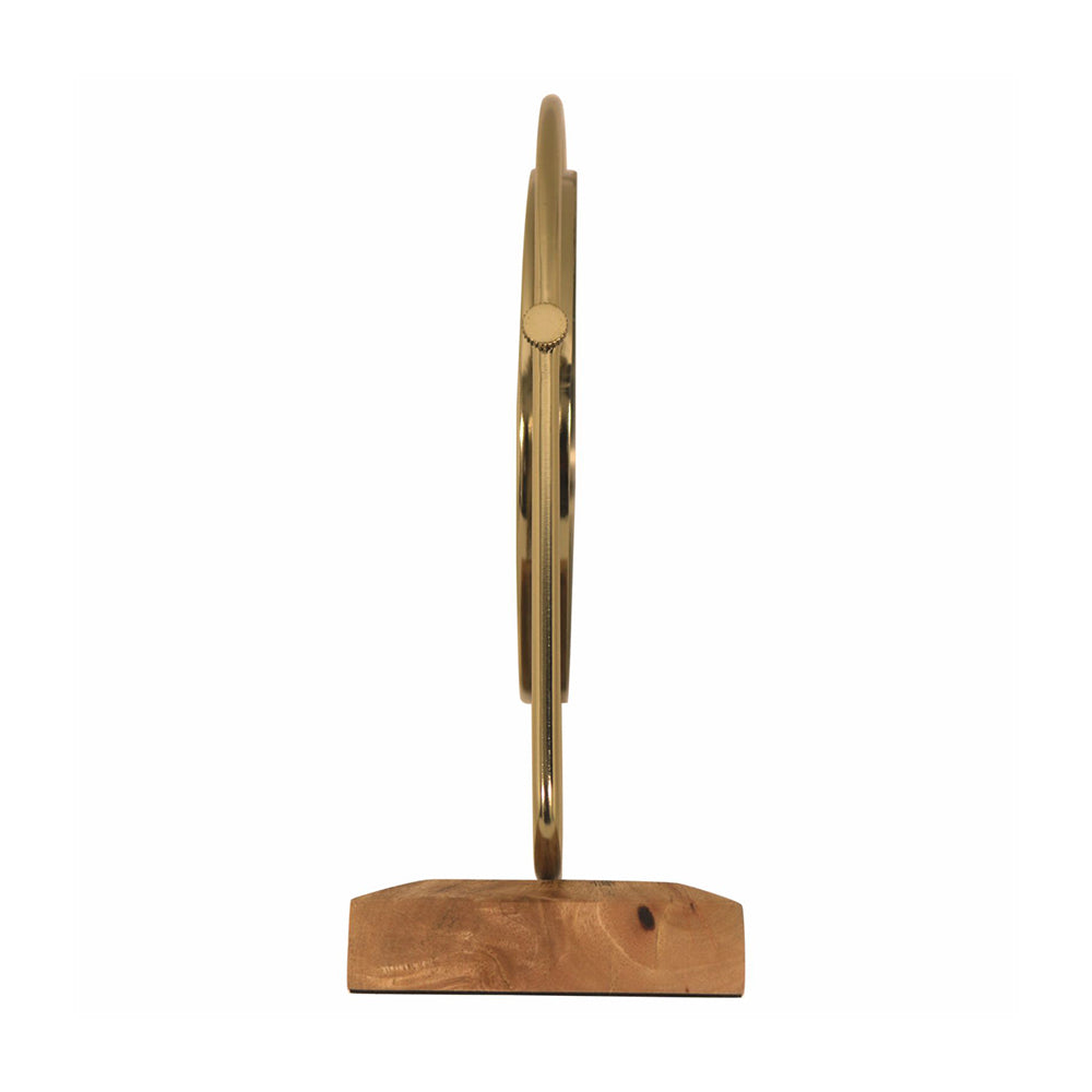 Metal & Wooden Vanity Mirror for Home Décor