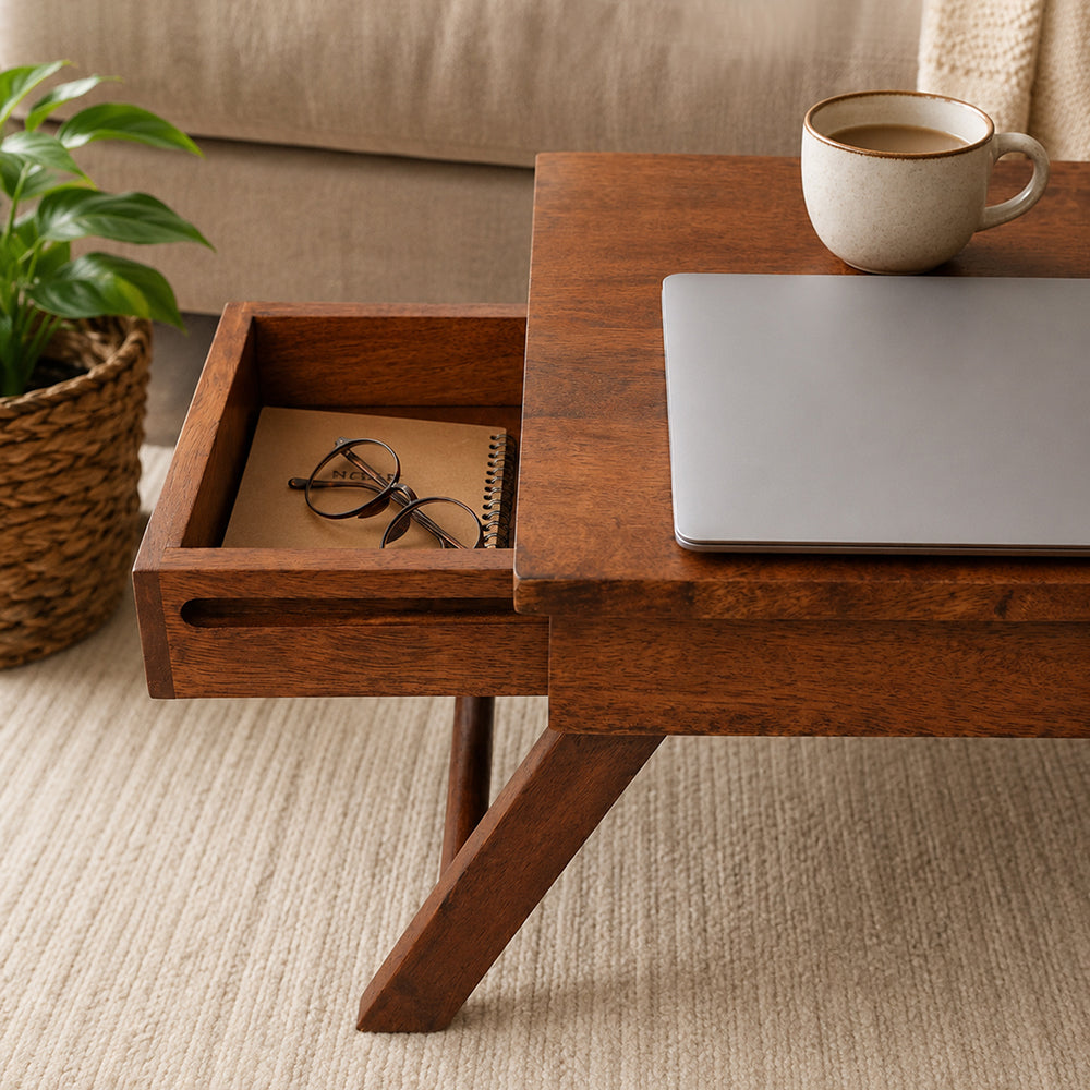 Wooden Adjustable Laptop Stand - Walnut