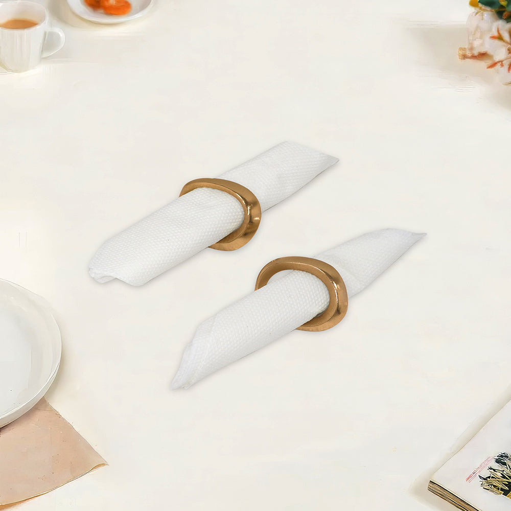 Elegant Metal Napkin Ring For Special Occasion To Décor Your Dining Table Pack Of Two
