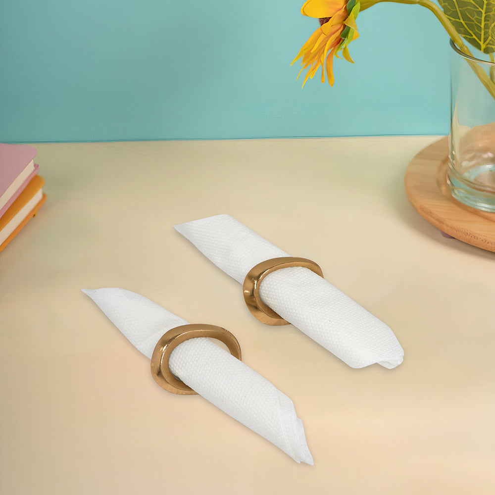 Elegant Metal Napkin Ring For Special Occasion To Décor Your Dining Table Pack Of Two