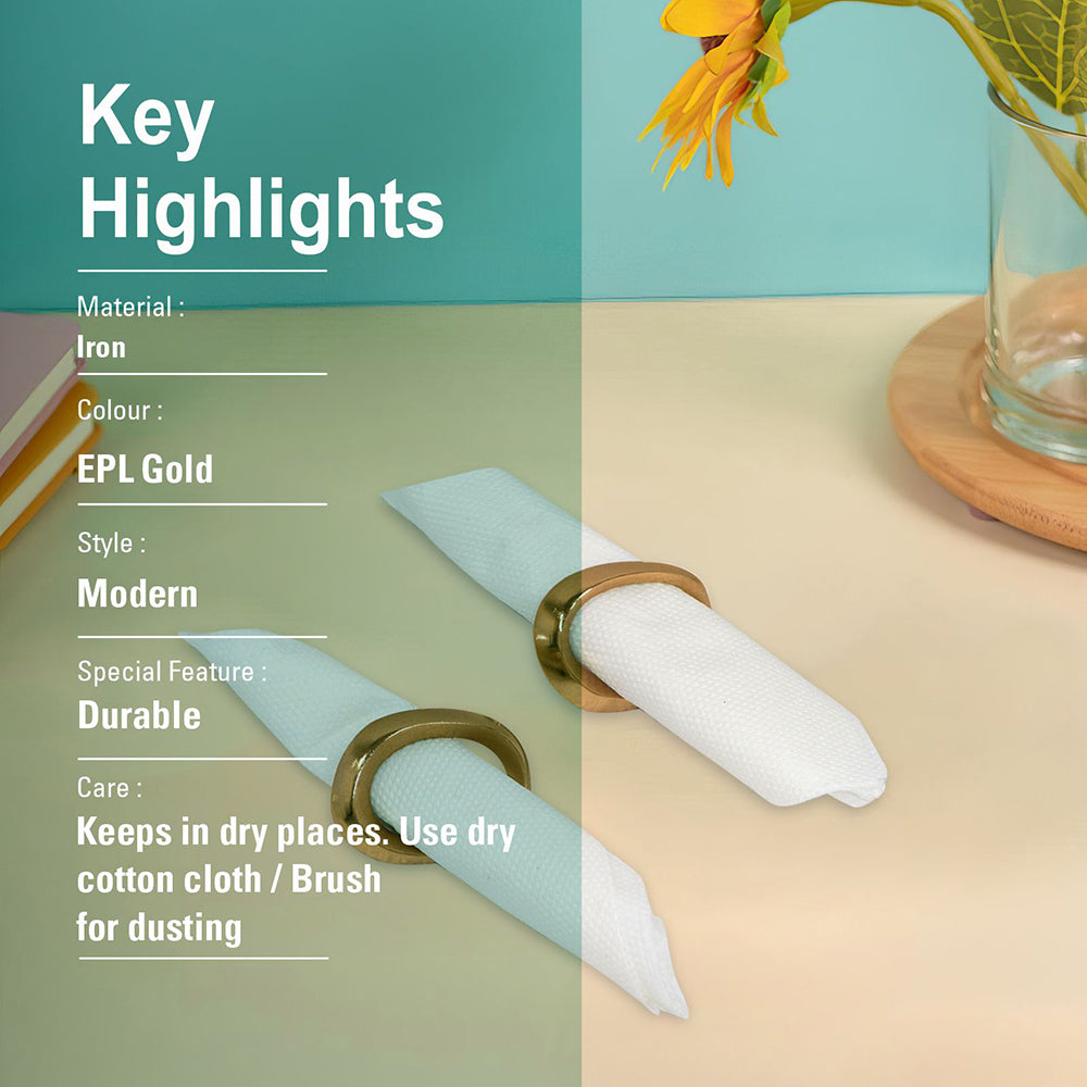 Elegant Metal Napkin Ring For Special Occasion To Décor Your Dining Table Pack Of Two