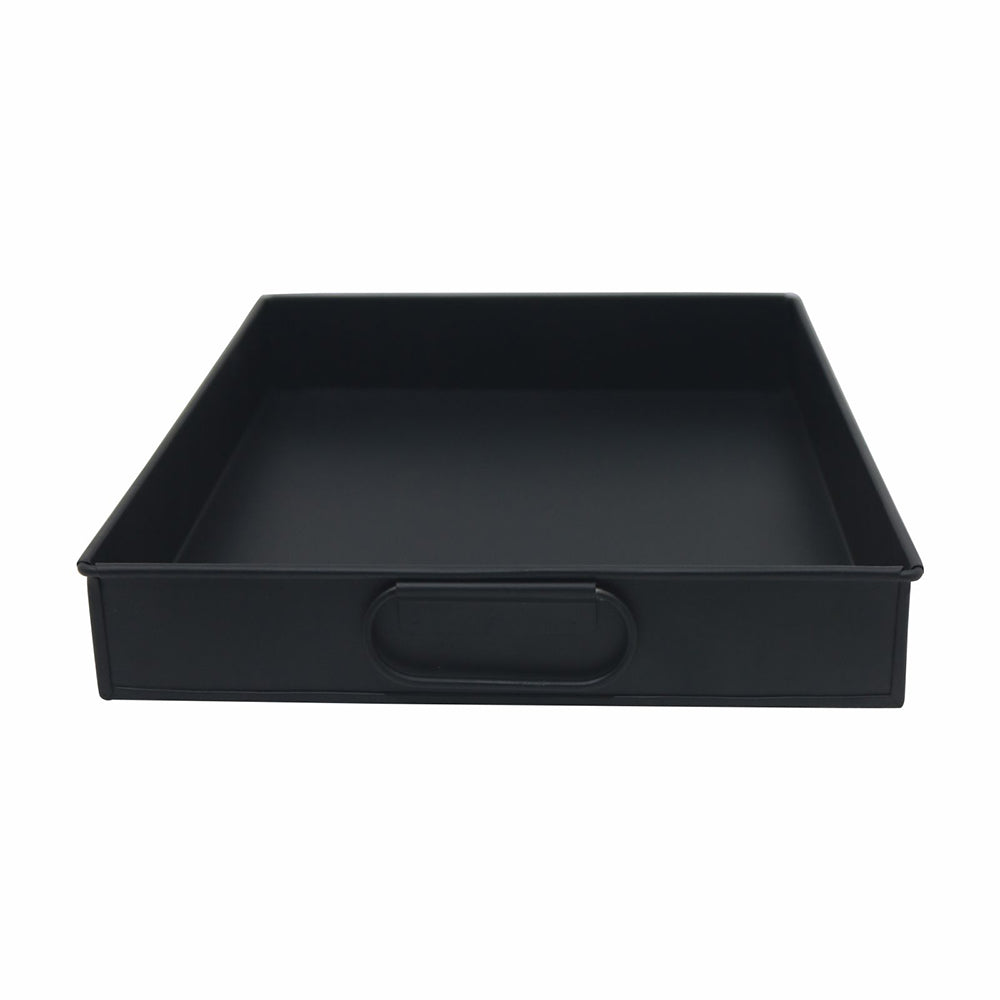 Iron Rectangle Black Designer Serving Tray For Kitchen , Office