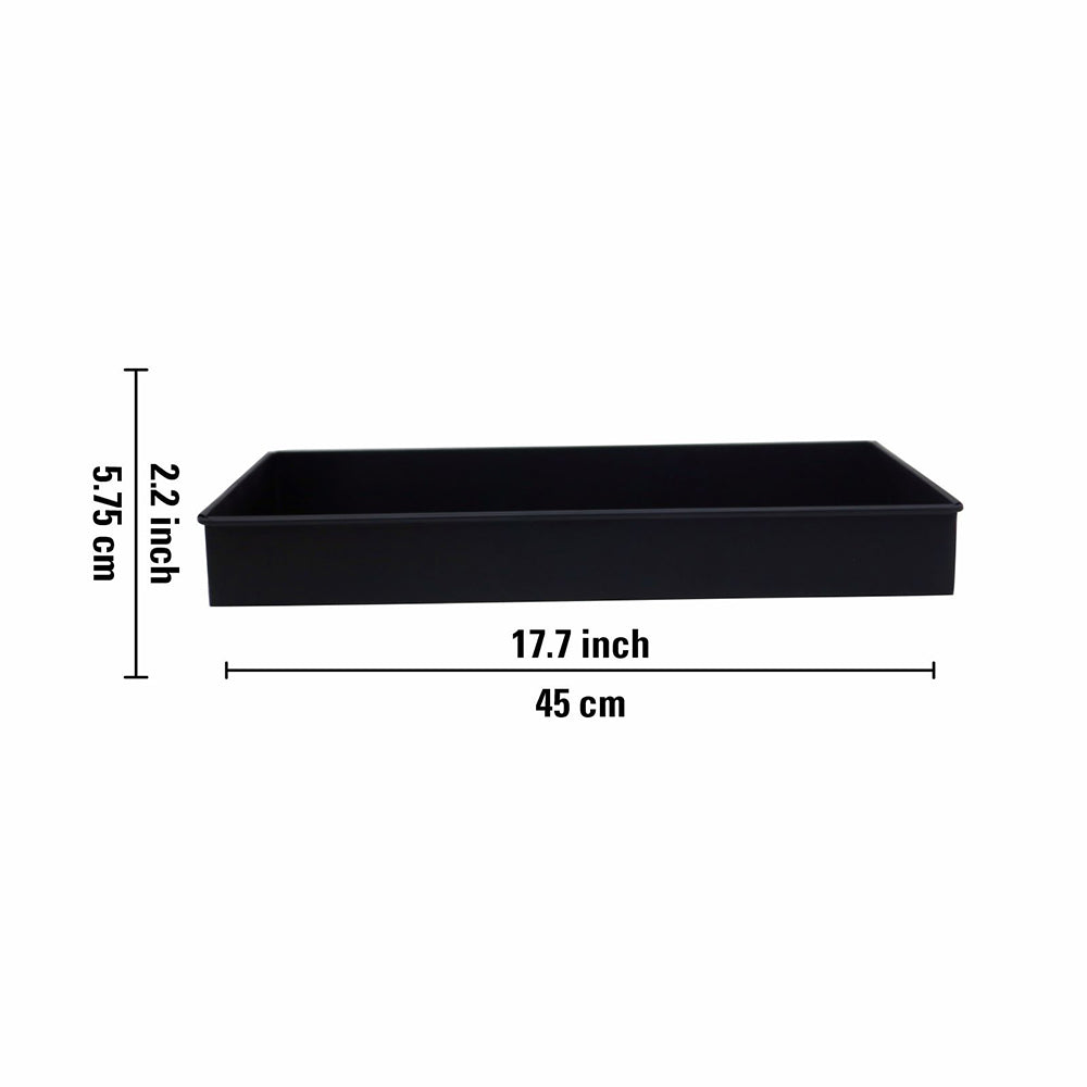 Iron Rectangle Black Designer Serving Tray For Kitchen , Office