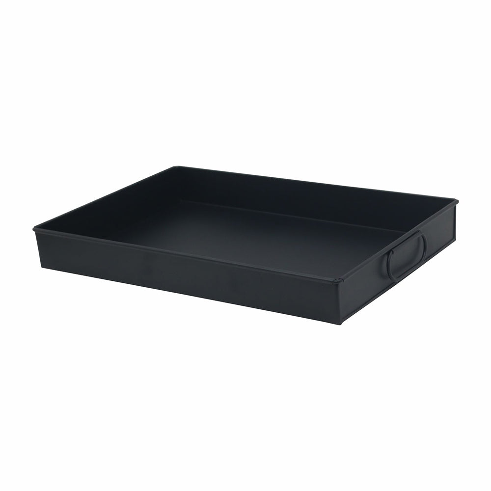 Iron Rectangle Black Designer Serving Tray For Kitchen , Office