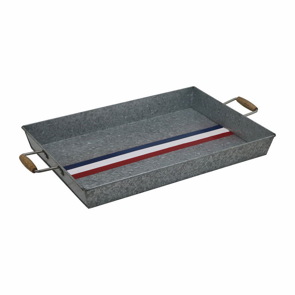 Iron Rectangle Designer Serving Tray For Kitchen , Office