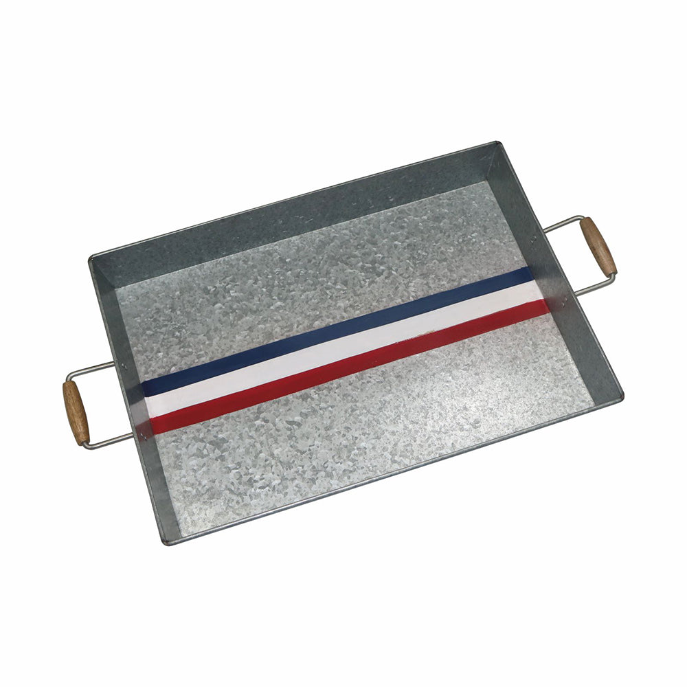 Iron Rectangle Designer Serving Tray For Kitchen , Office