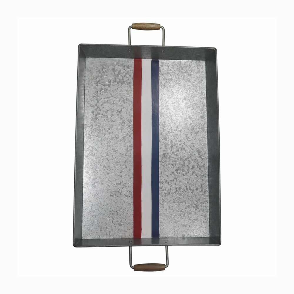 Iron Rectangle Designer Serving Tray For Kitchen , Office