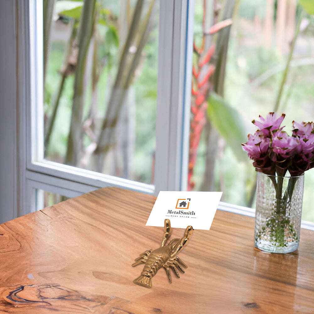 Aluminum luxurious Card Holder Stunning Gold Finish For Office , Home