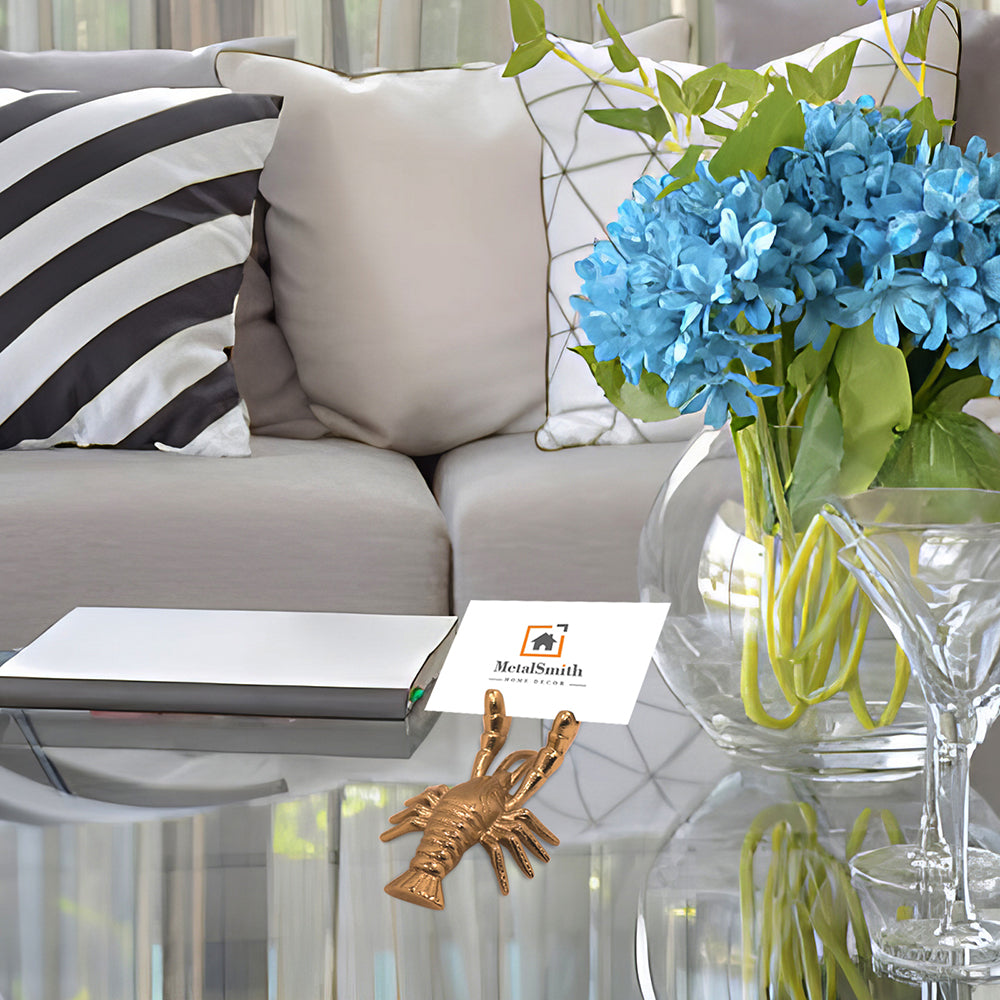 Aluminum luxurious Card Holder Stunning Gold Finish For Office , Home